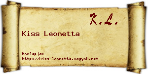 Kiss Leonetta névjegykártya